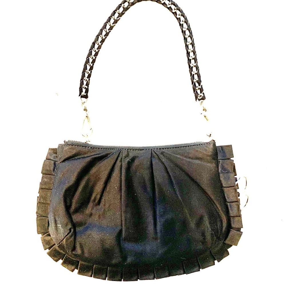 Bebe Satin Ruffle Bag - Picture 2 of 16